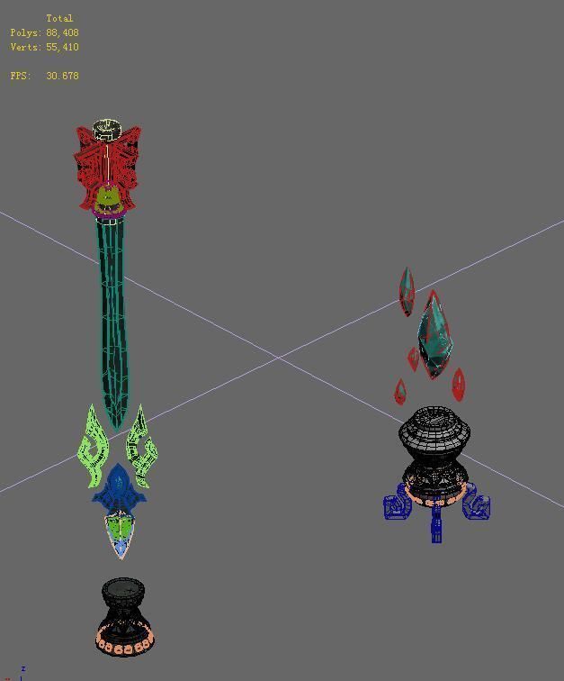 Stone 1 sword 3D model_2