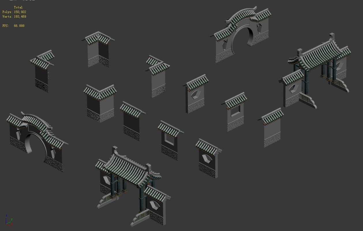 Academy - door wall 3D model_6