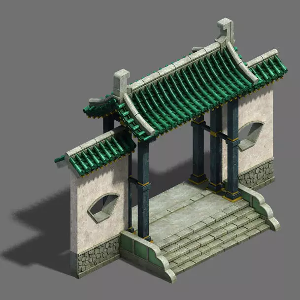 Academy - door wall 3D model_0