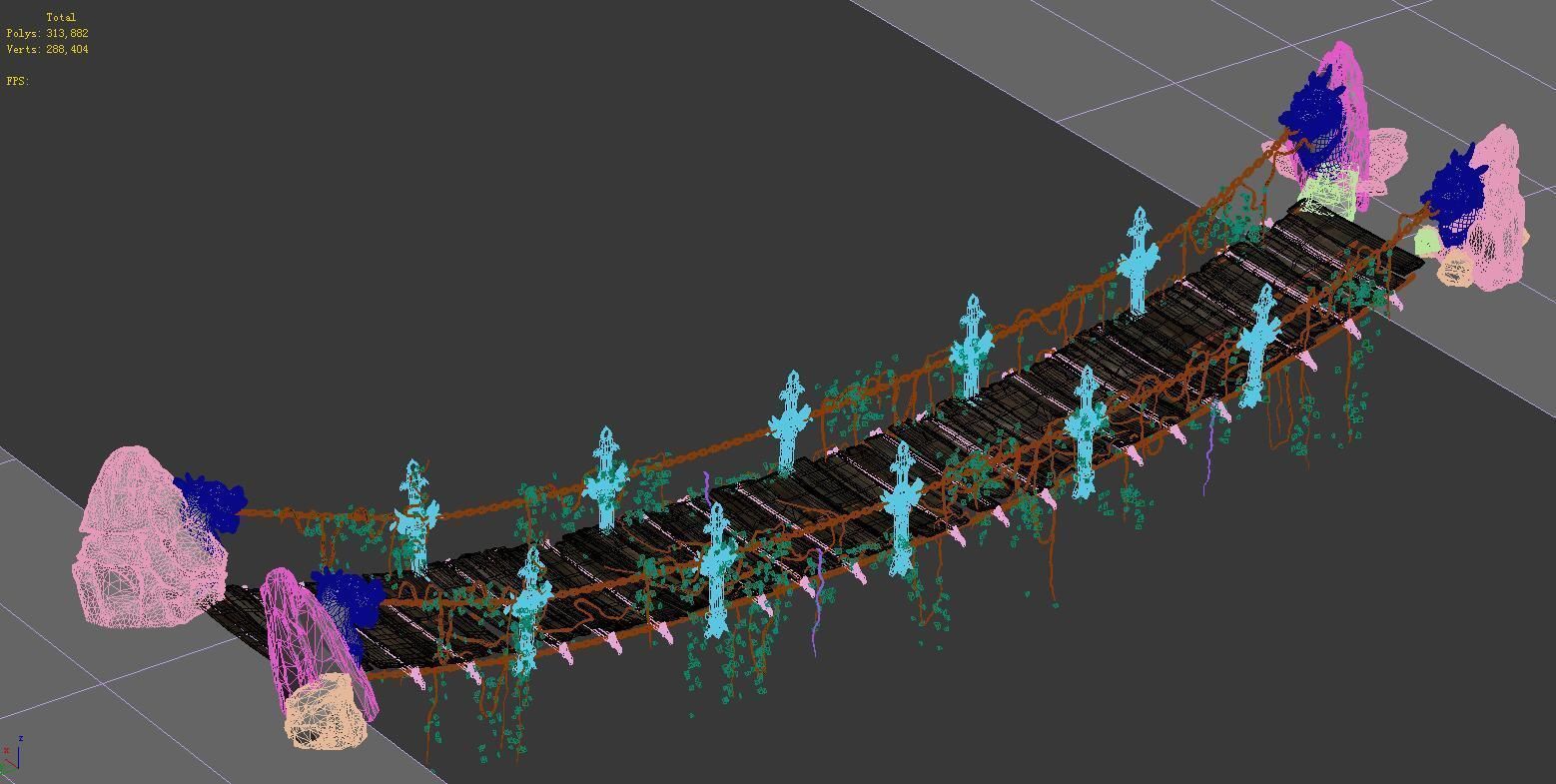 Shushan - suspension bridge 3D model_4