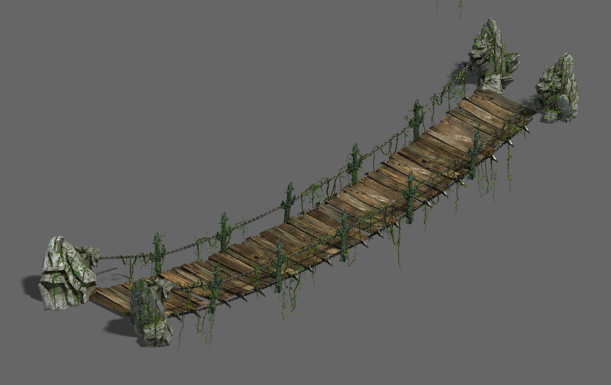 Shushan - suspension bridge 3D model_1