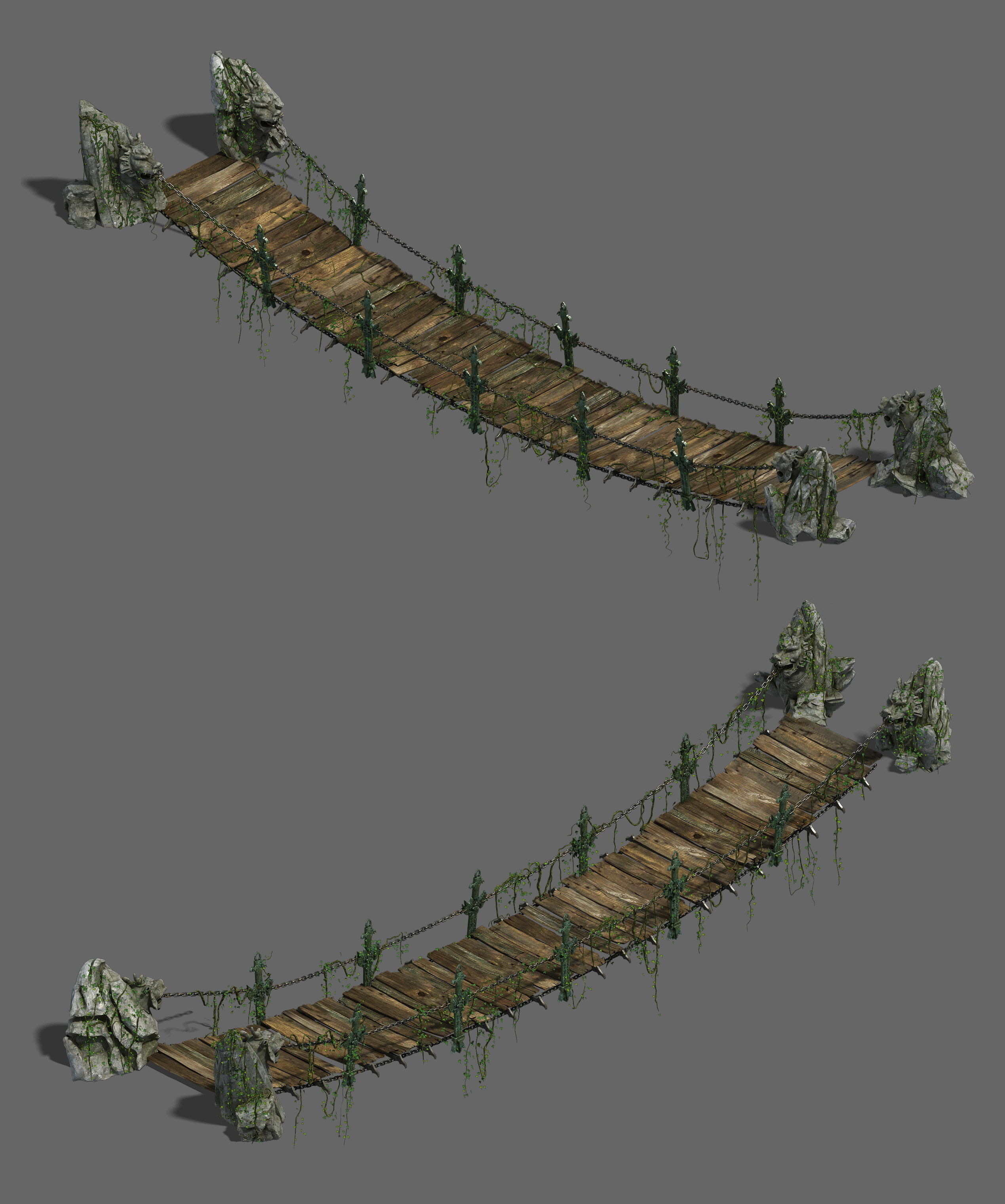 Shushan - suspension bridge 3D model_2