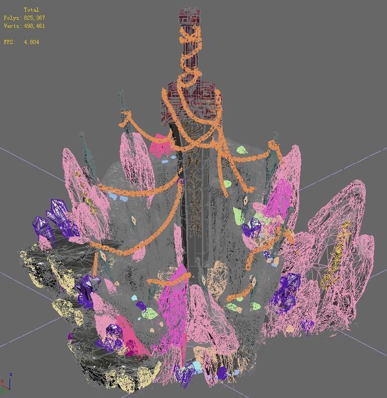 Shushan - sword pool 3D model_2