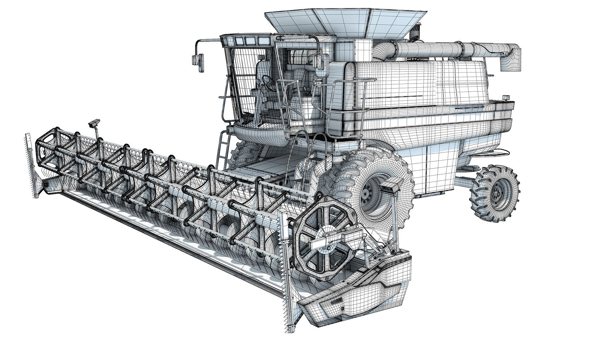 Combine Harvester 3D model_16