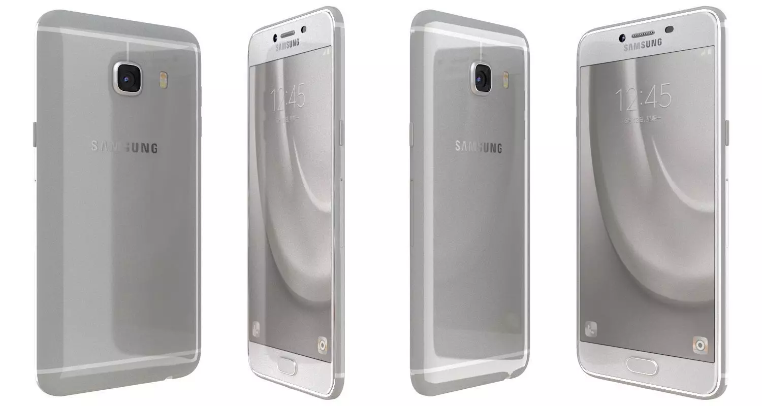 Samsung Galaxy C5 Silver 3D model_0