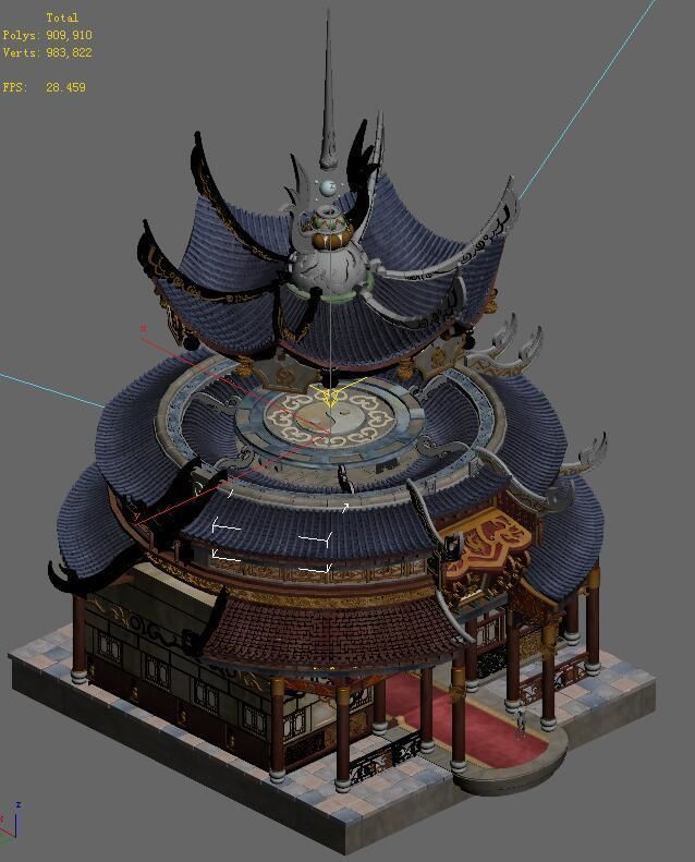 Shushan - side hall 3D model_1