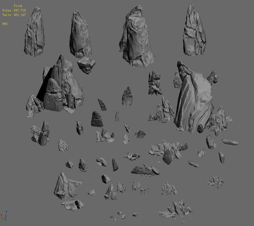 Shushan - mountain wall 3D model_1