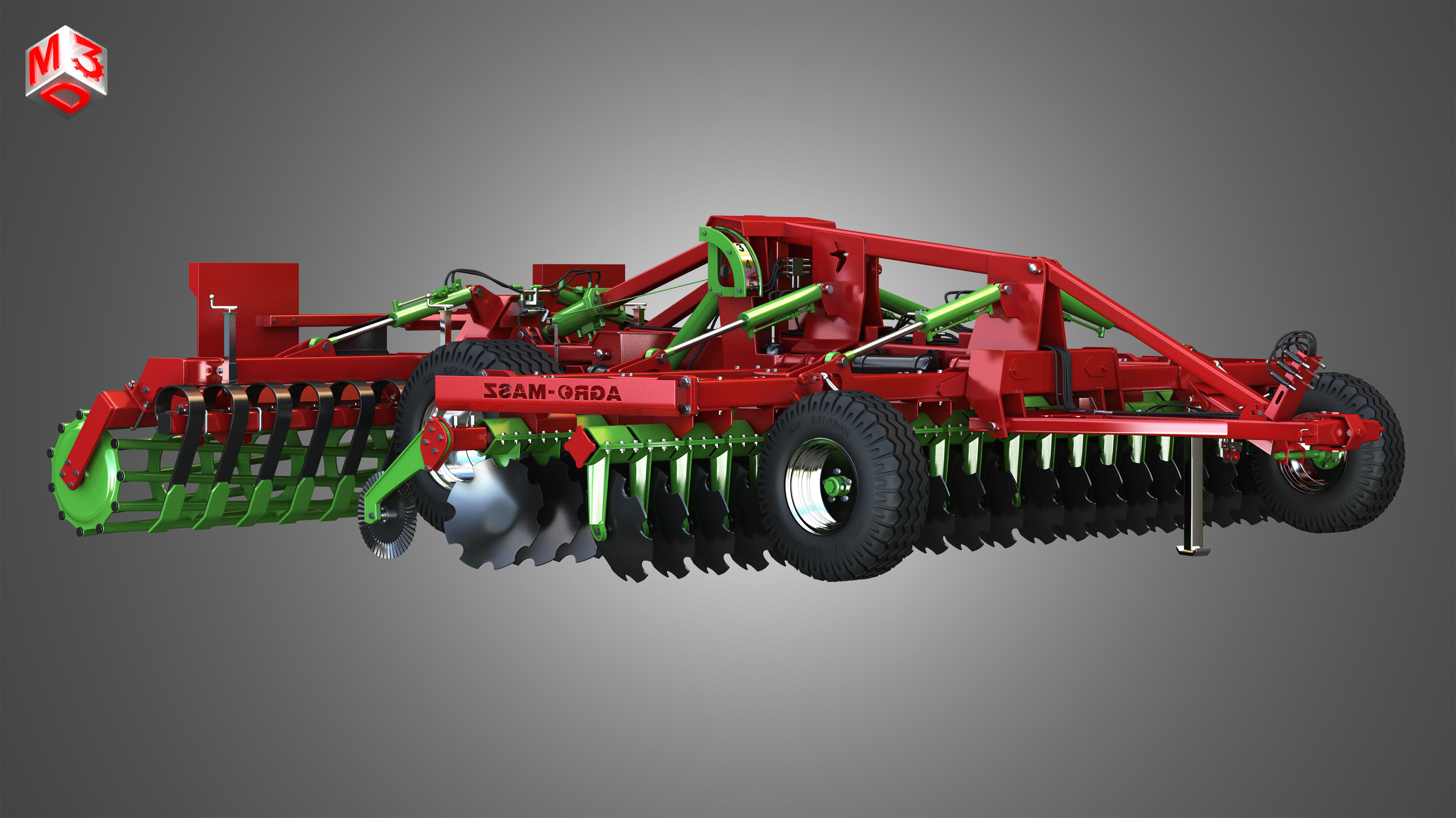 AGRO MASZ Tillage Machine 3D model_2