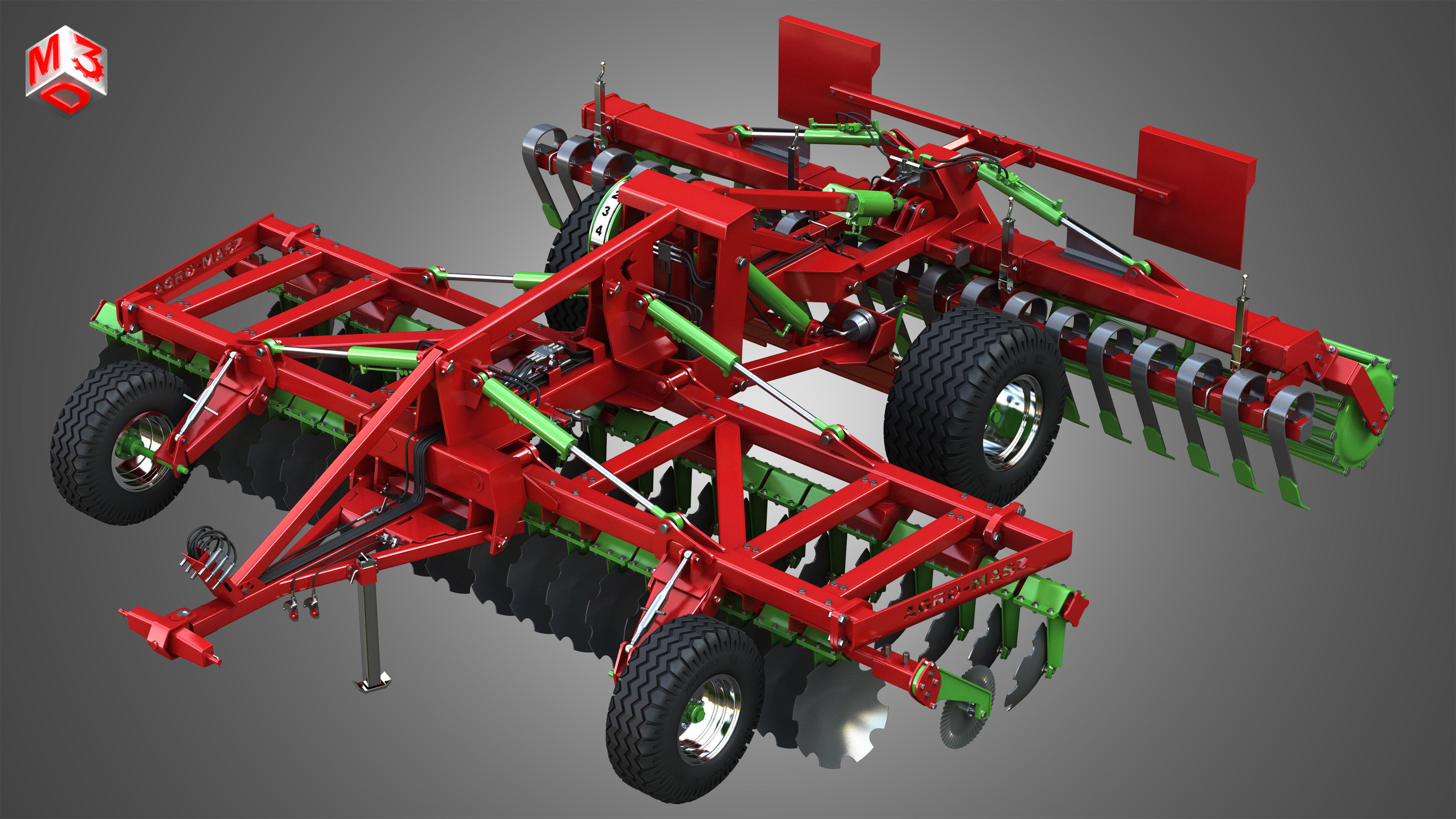 AGRO MASZ Tillage Machine 3D model_6