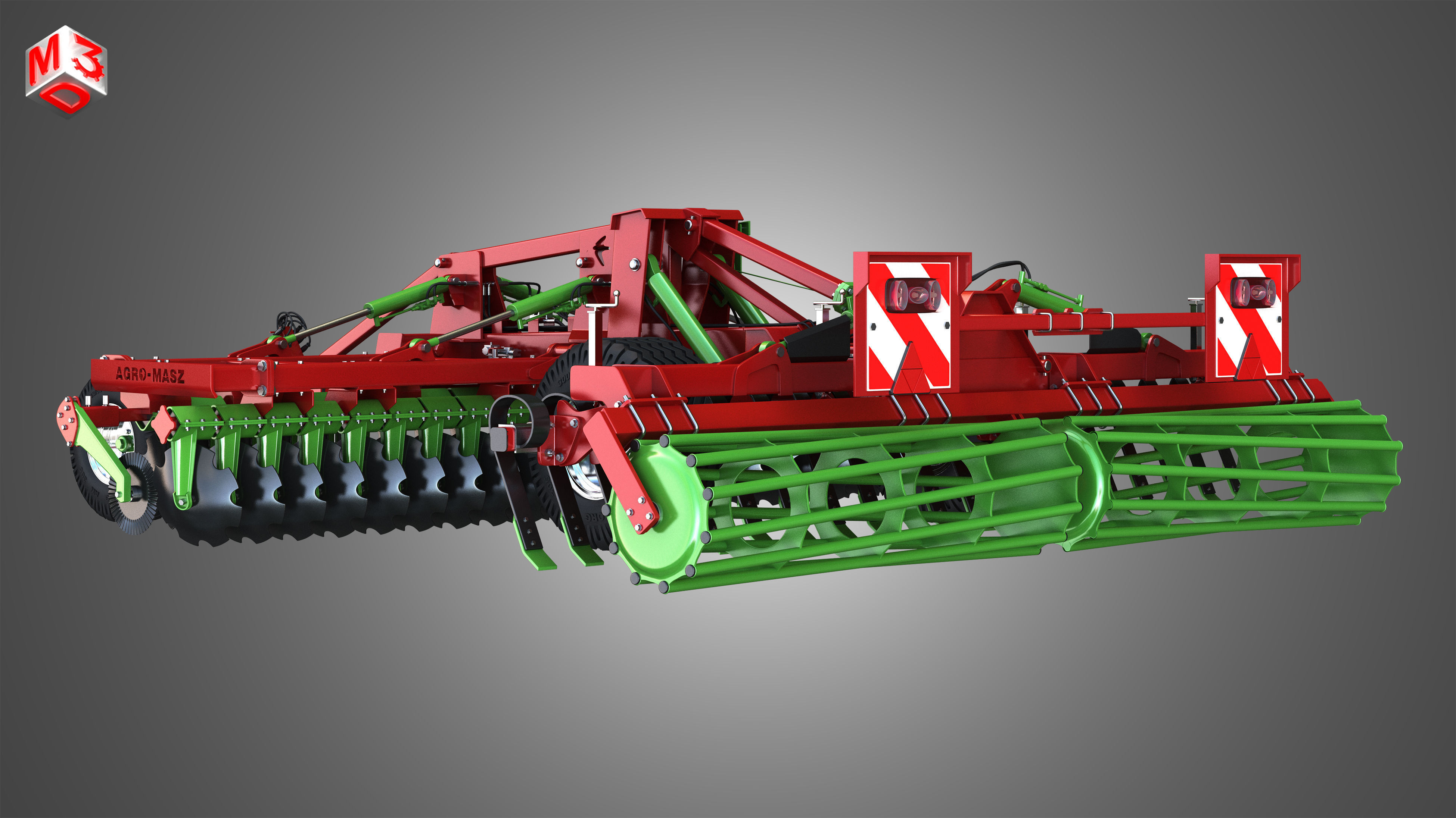 AGRO MASZ Tillage Machine 3D model_3