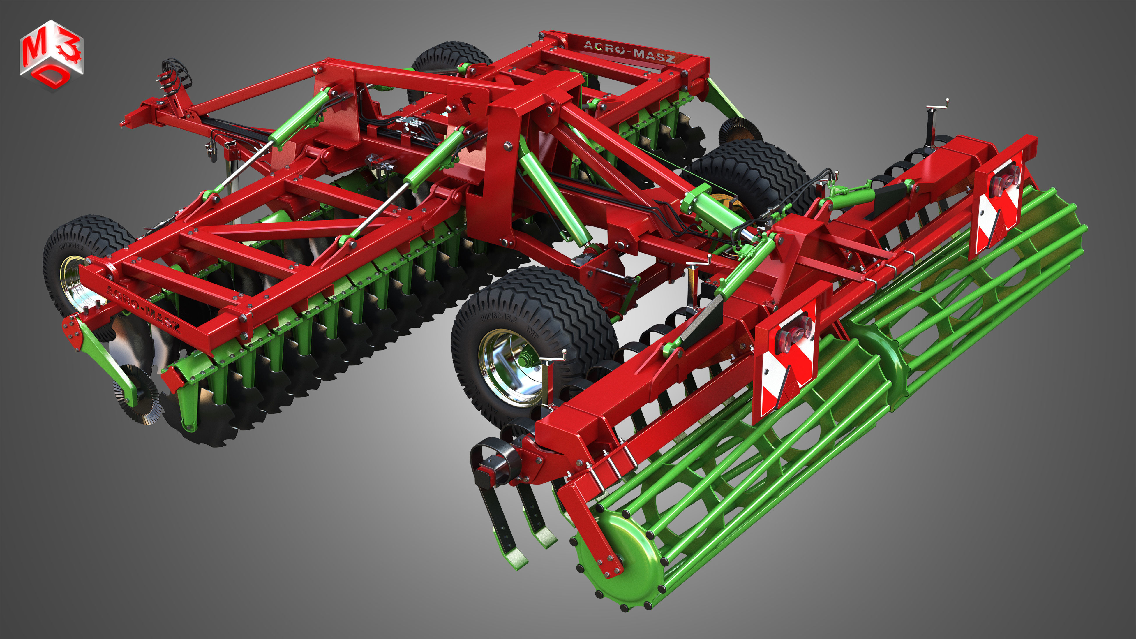 AGRO MASZ Tillage Machine 3D model_9