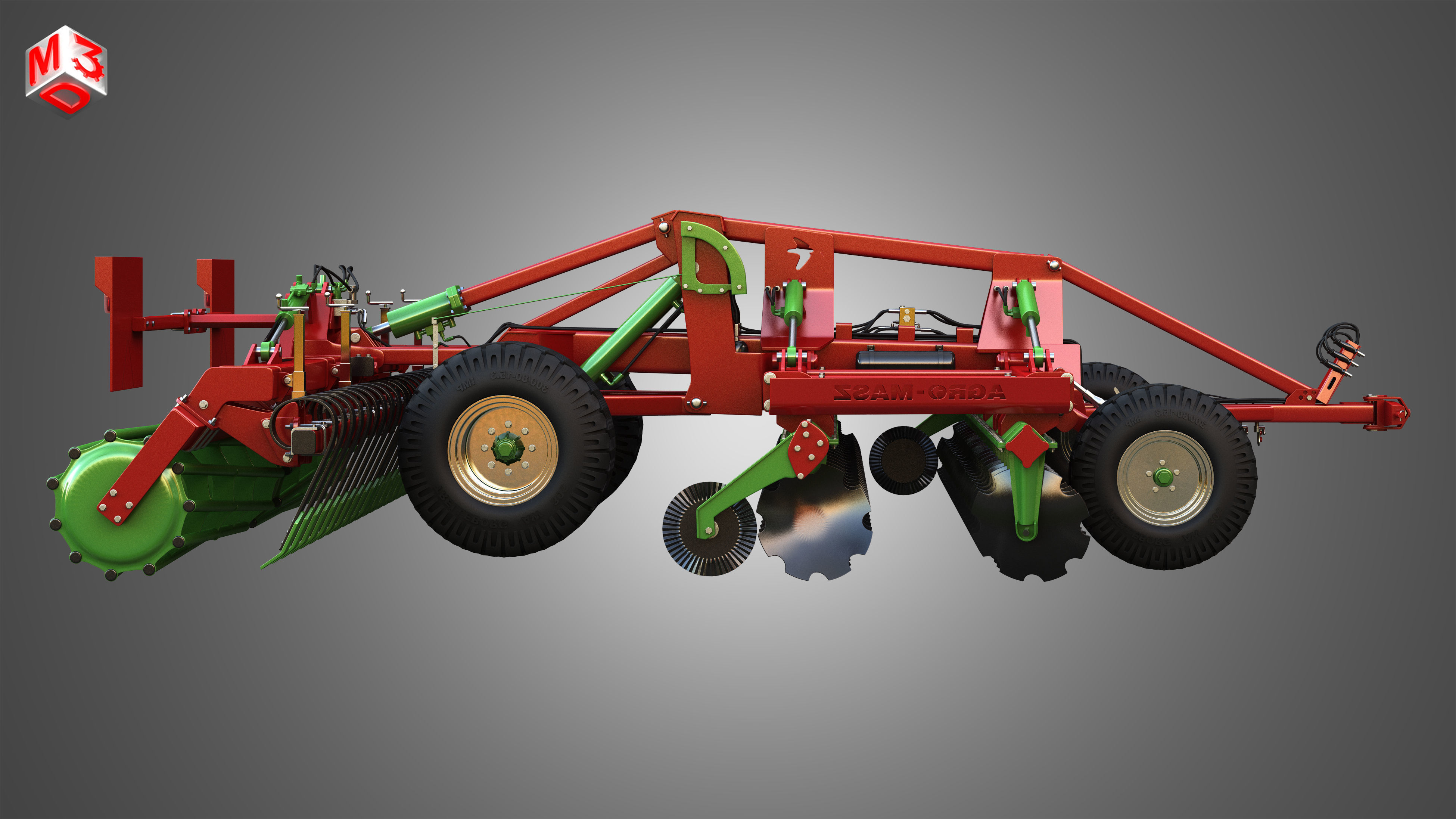 AGRO MASZ Tillage Machine 3D model_5