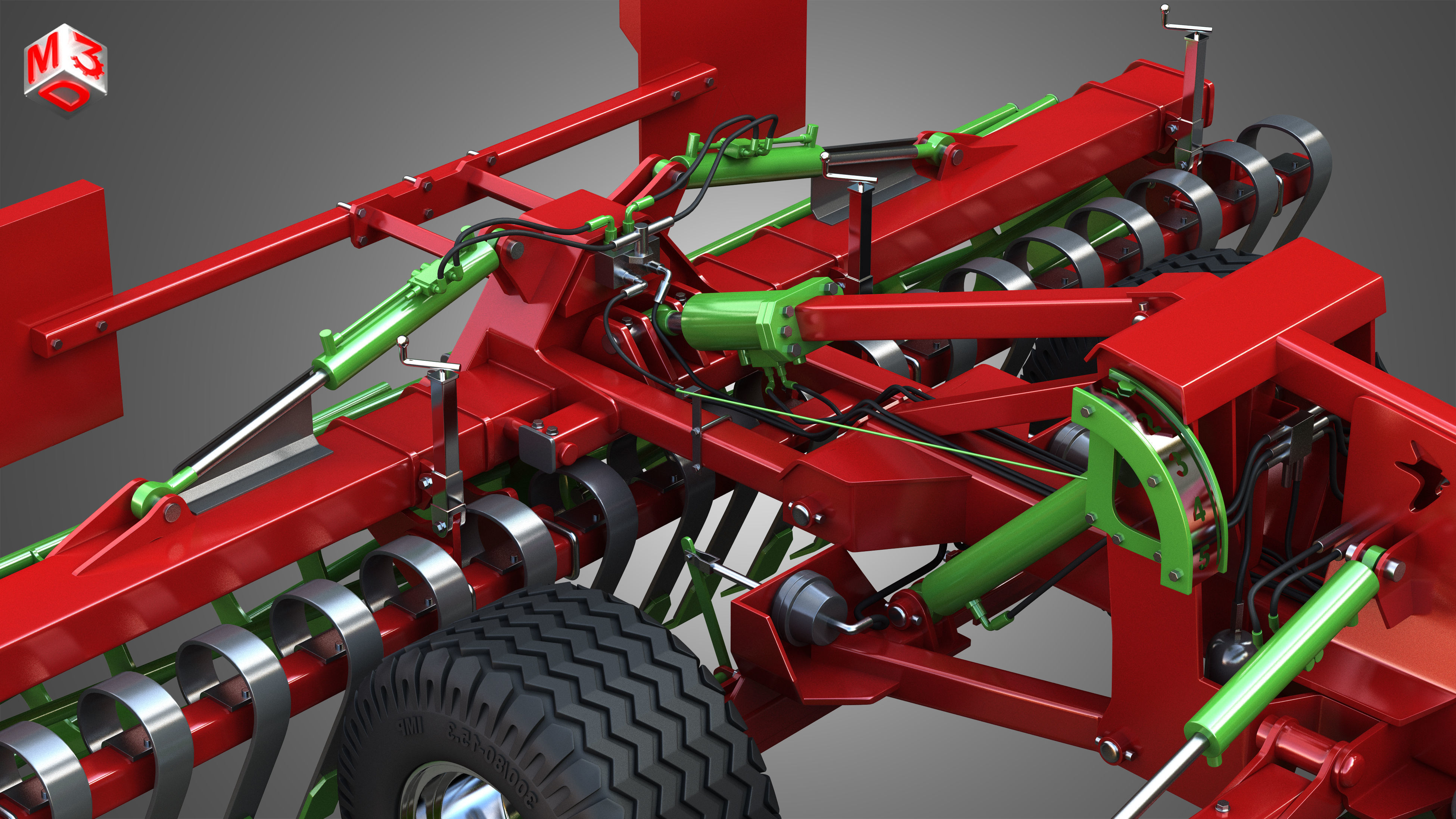AGRO MASZ Tillage Machine 3D model_11