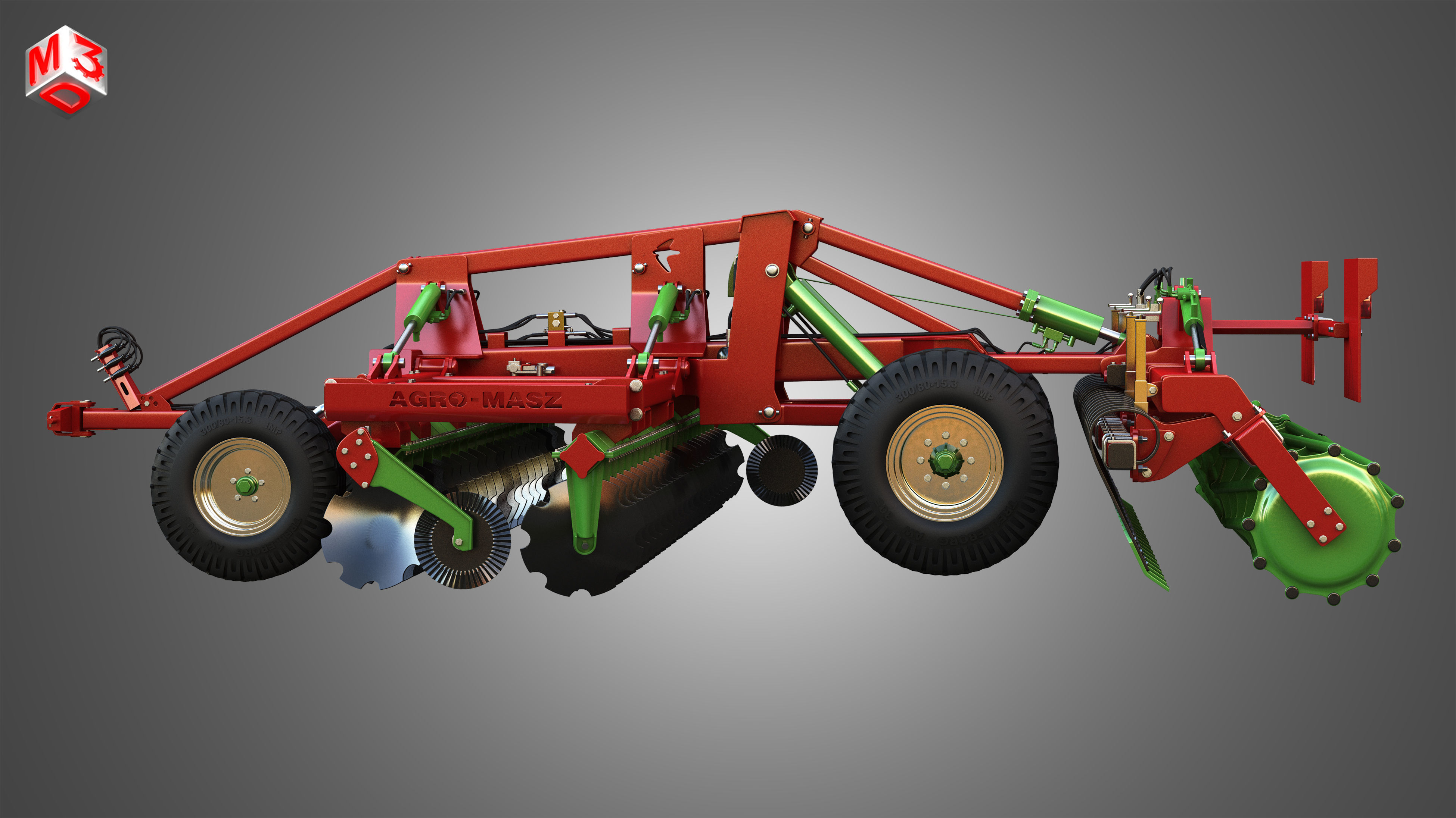 AGRO MASZ Tillage Machine 3D model_4
