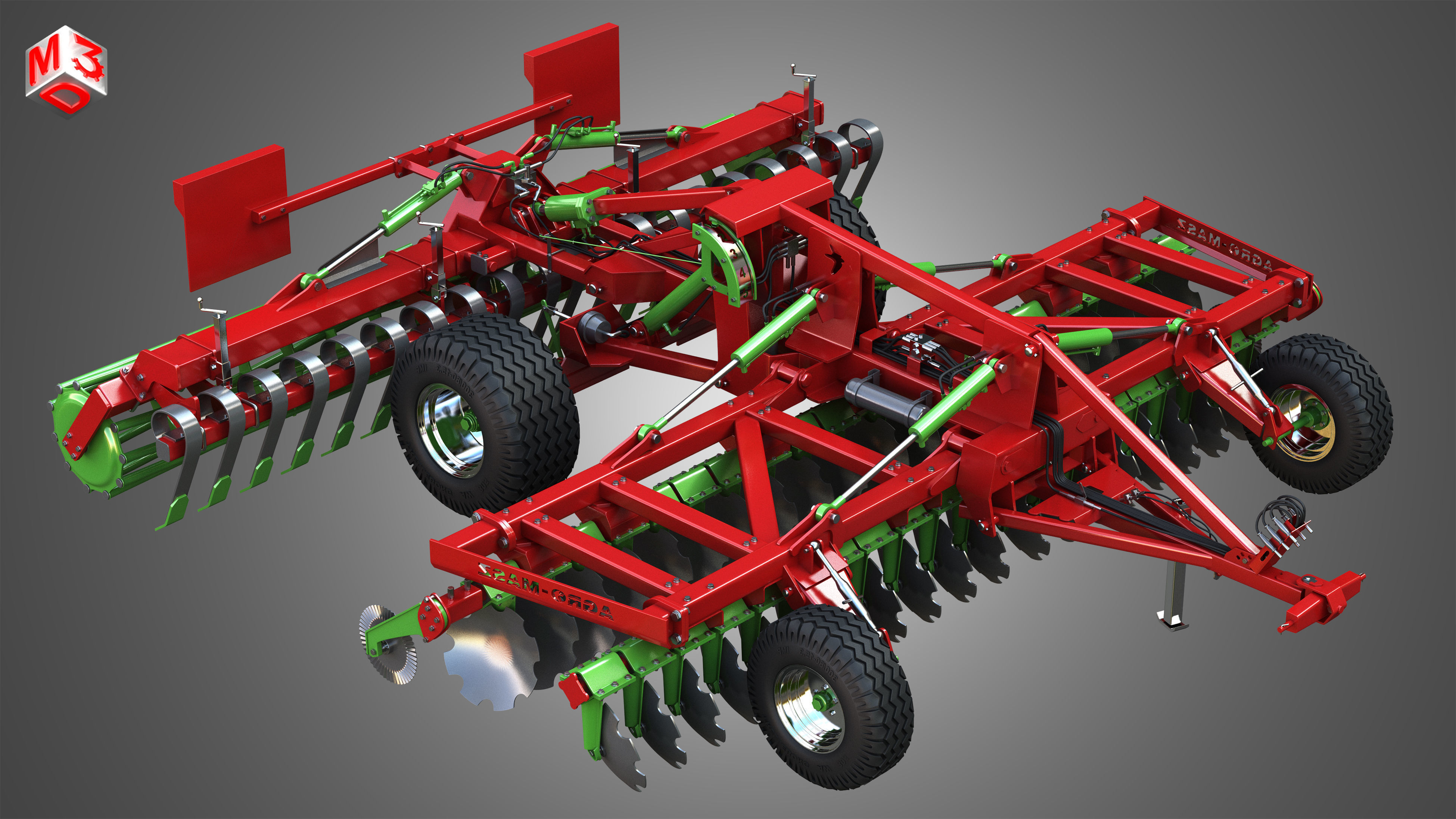 AGRO MASZ Tillage Machine 3D model_8