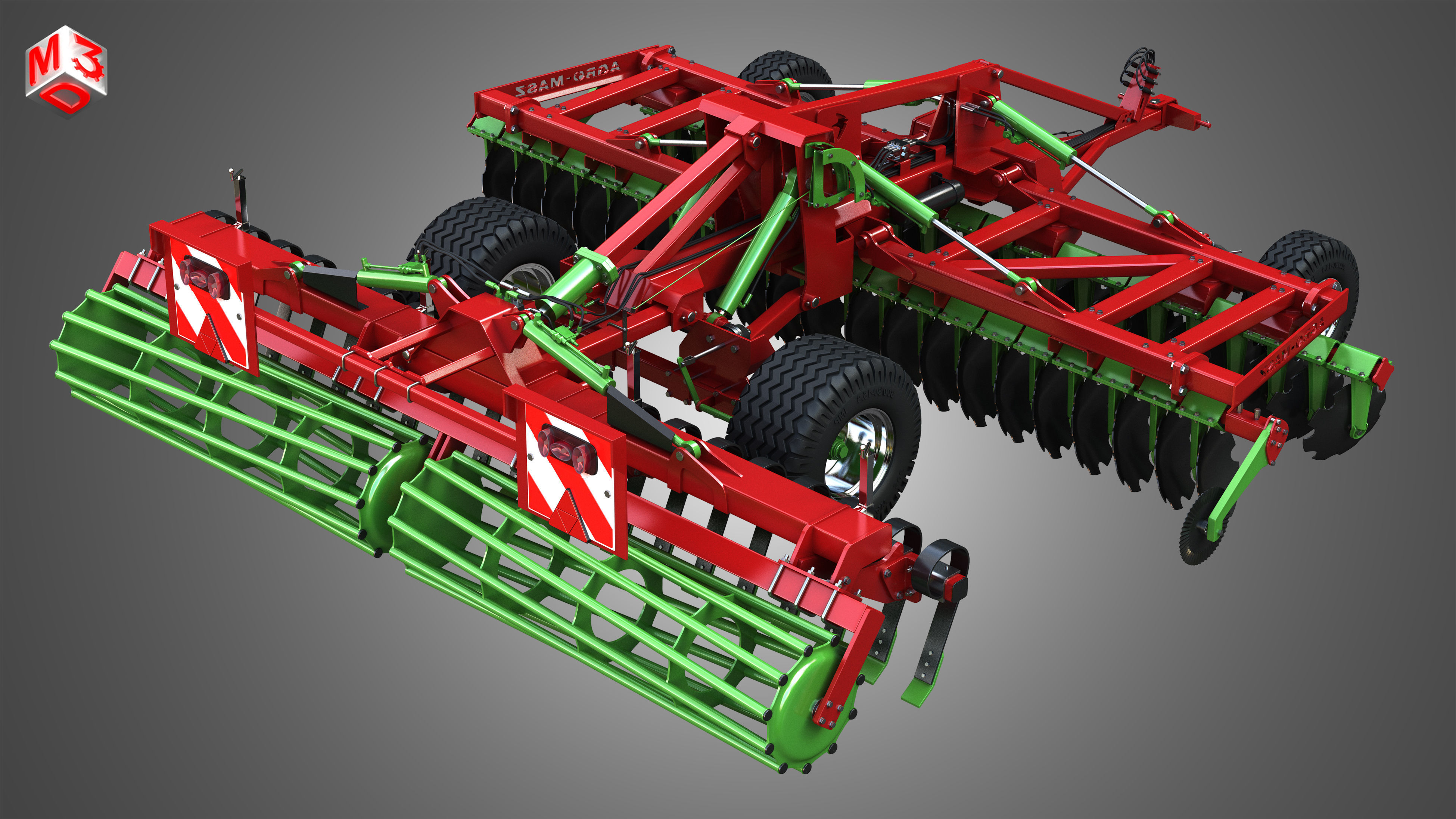 AGRO MASZ Tillage Machine 3D model_7