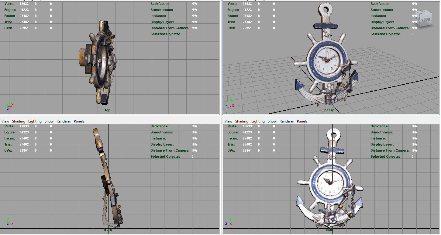 ANCHOR CLOCK DECORATIVE 3D model_8