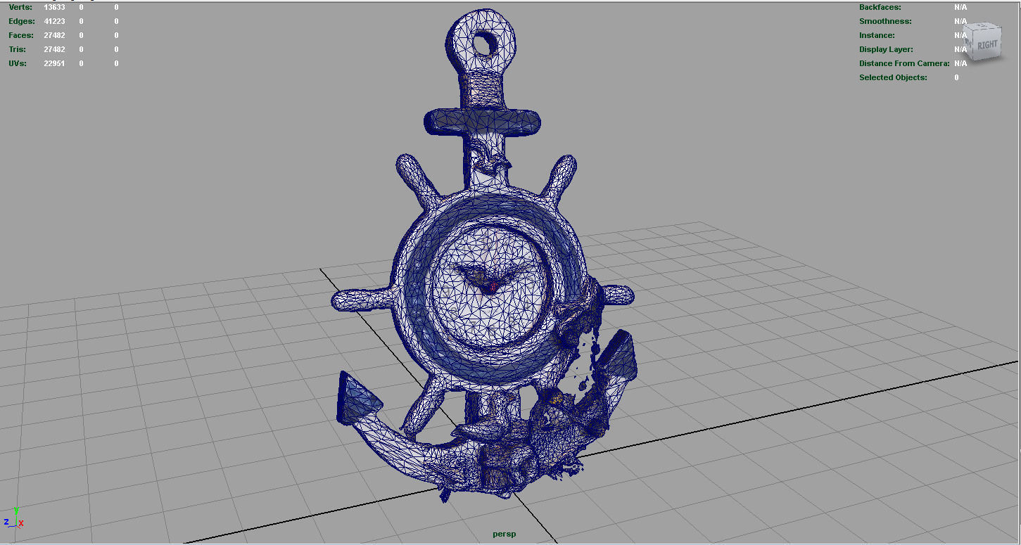 ANCHOR CLOCK DECORATIVE 3D model_9