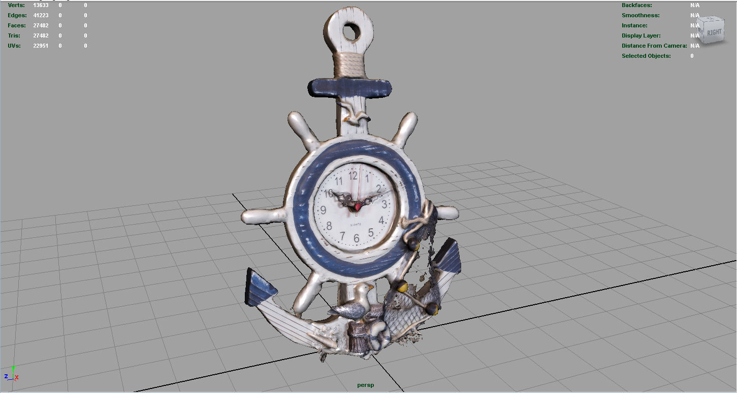 ANCHOR CLOCK DECORATIVE 3D model_7