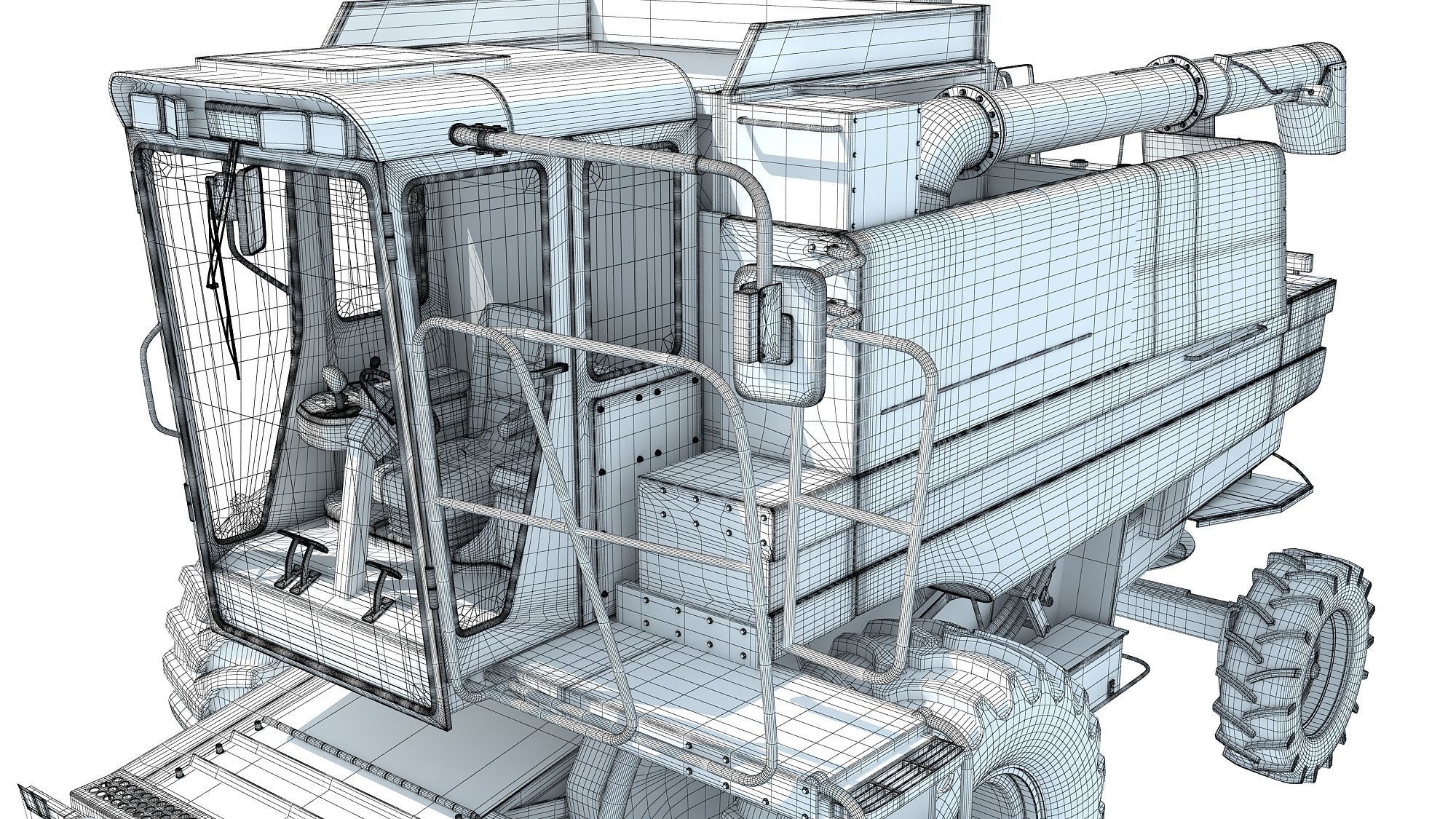 Combine Harvester 3D model_17