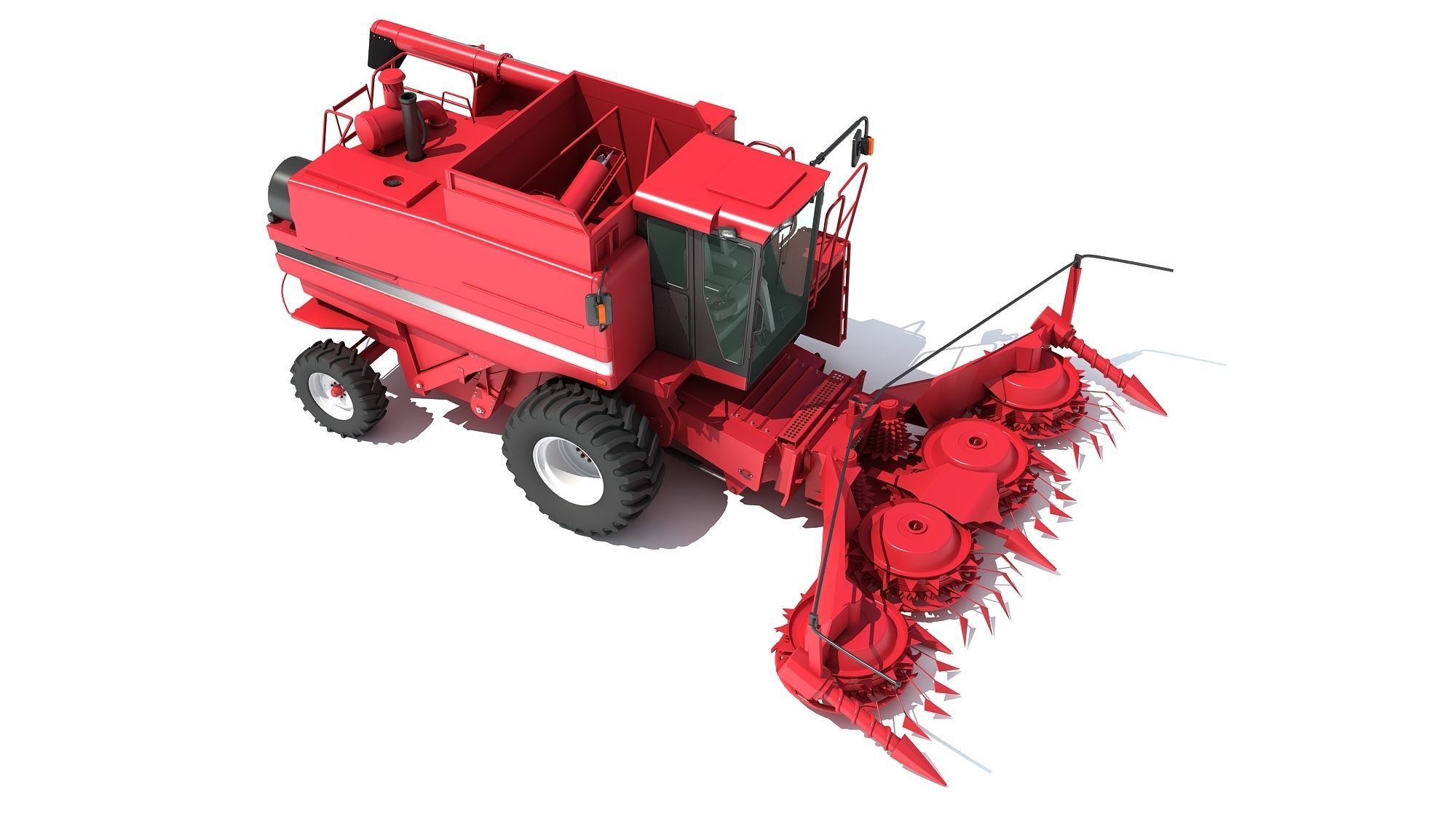 Combine Harvester 3D model_11