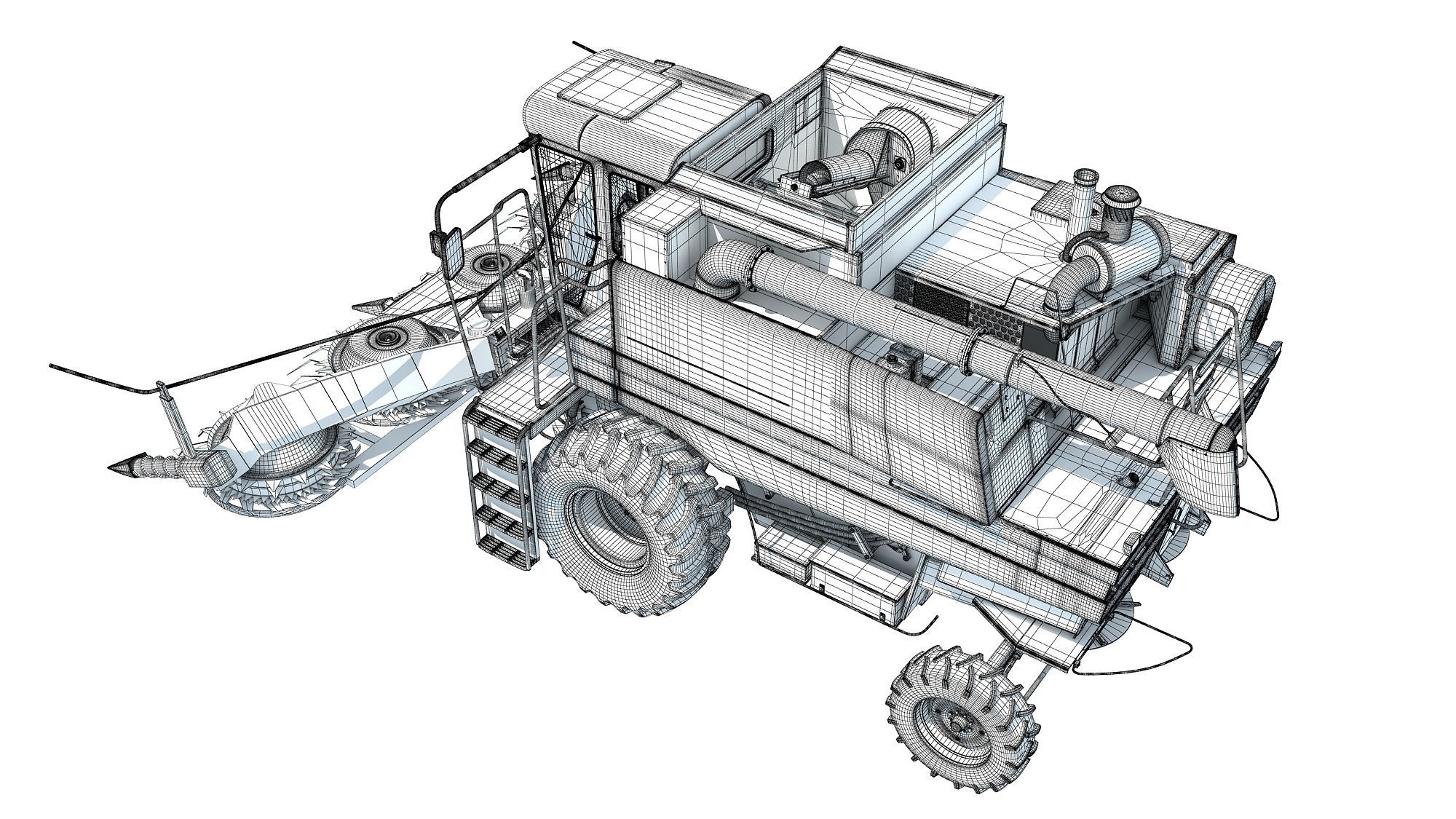 Combine Harvester 3D model_16