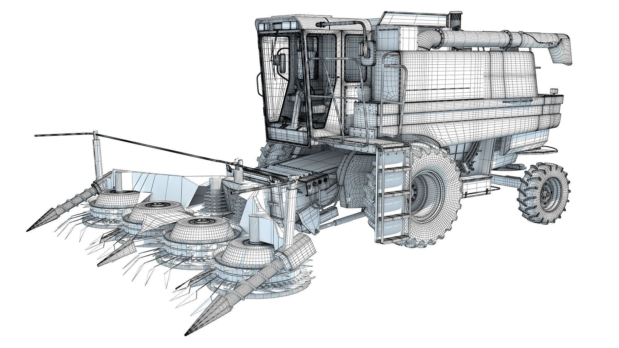 Combine Harvester 3D model_19