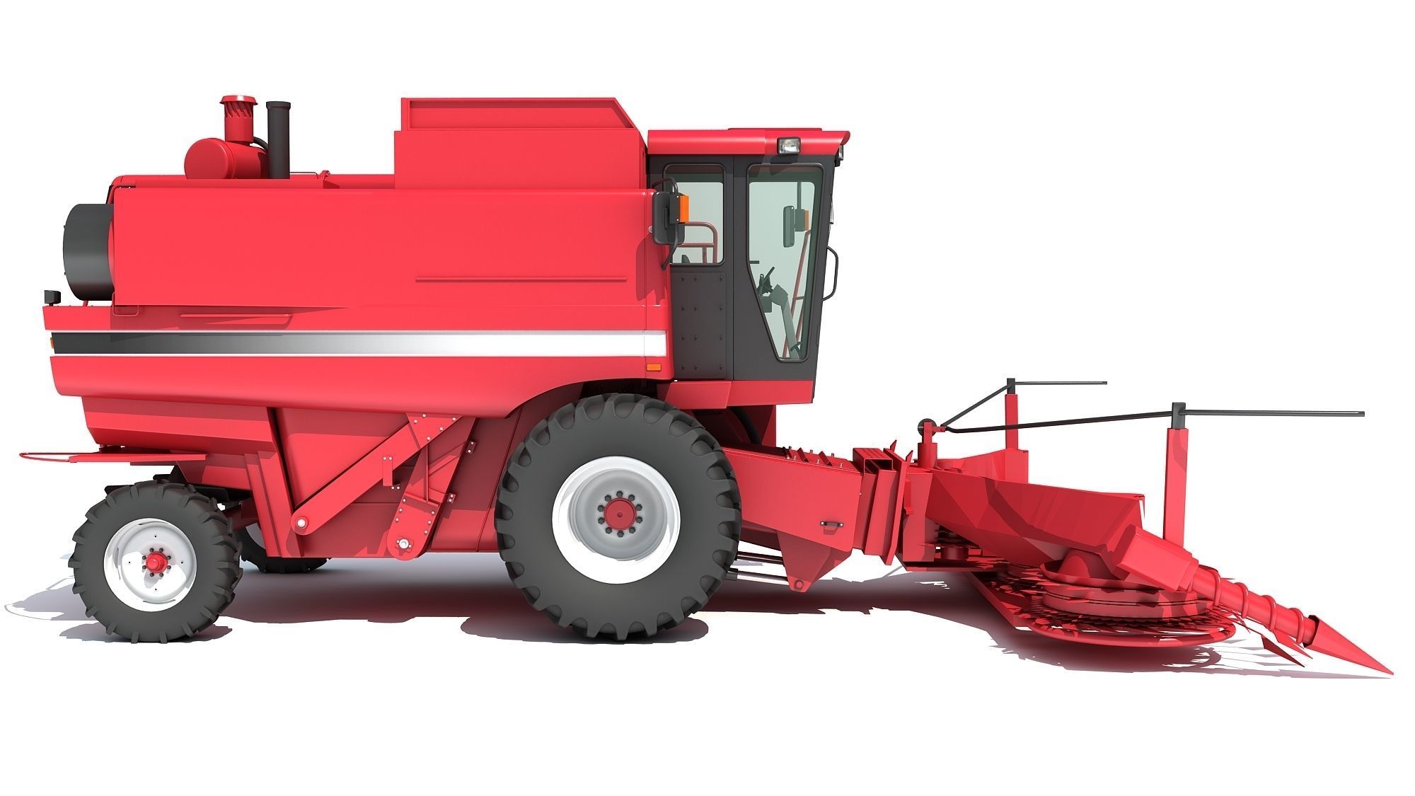 Combine Harvester 3D model_2