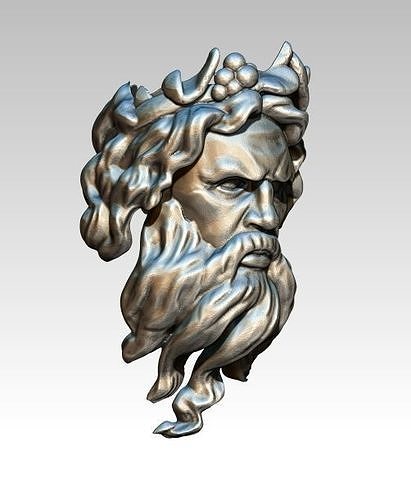 Zeus Man Ring Head Face Bust 3D print model