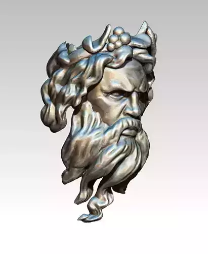 Zeus Man Ring Head Face Bust 3D print model