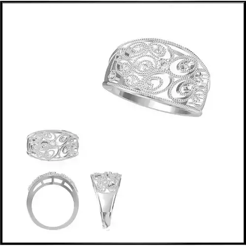JCD Format White gold wedding rings metal file