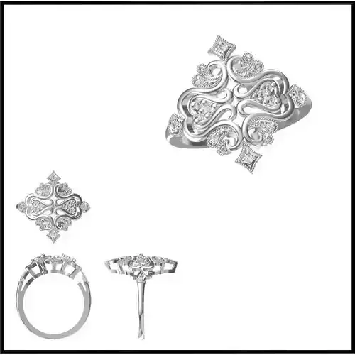 JCD Format White gold wedding rings jewelry design