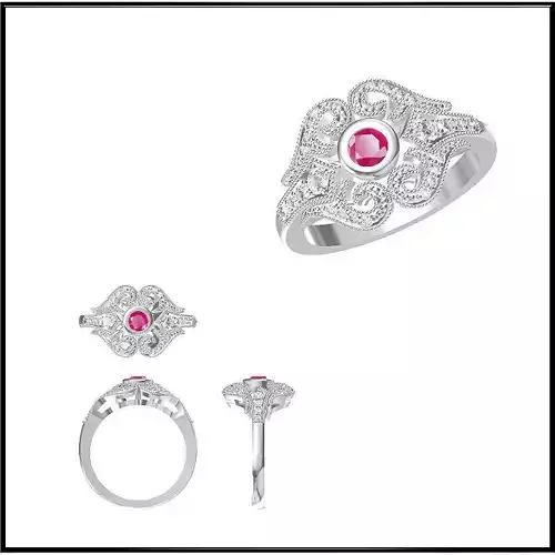 JCD Format Simple wedding rings jewelry jcd institute 3D print model
