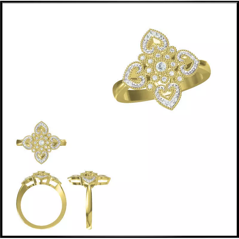 JCD Format Simple wedding rings jewelry 3D print model