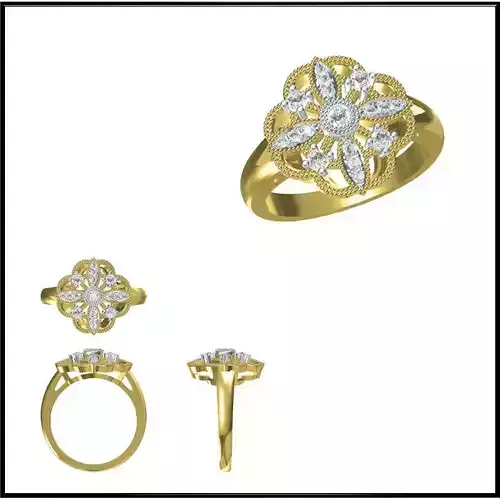 JCD Format Gold wedding ring jewelry design