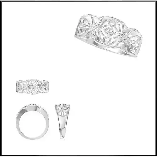 JCD Format Elegant gold wedding rings jewellery design