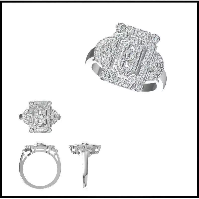 JCD Format Elegant gold wedding rings jcd jewellery design 3D print model