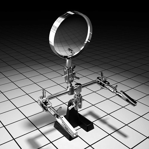 Magnifying glass pliers Low-poly 3D model