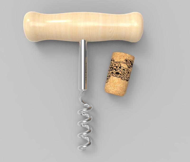 Corkscrew 3D model_2