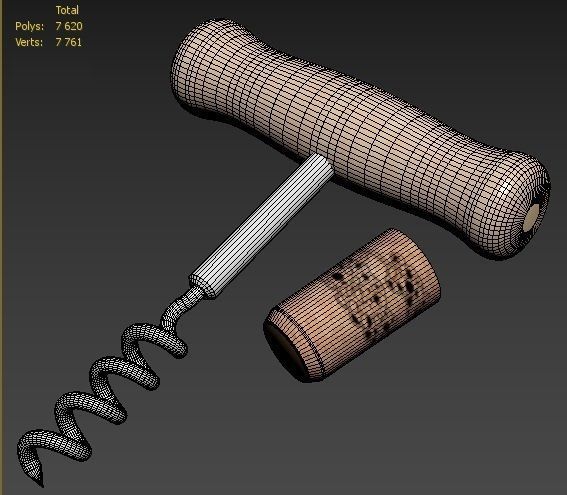 Corkscrew 3D model_4