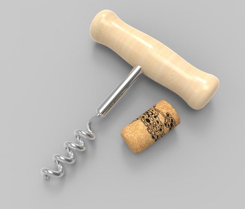 Corkscrew 3D model_1