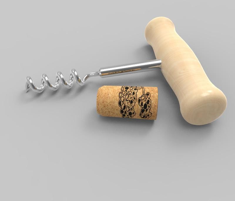 Corkscrew 3D model_3