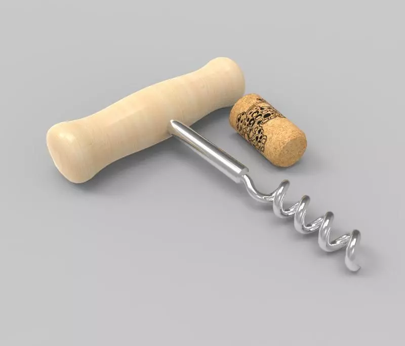 Corkscrew 3D model_0