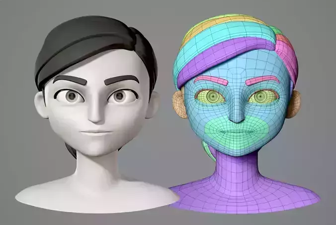 Cute cartoon girl Anabel