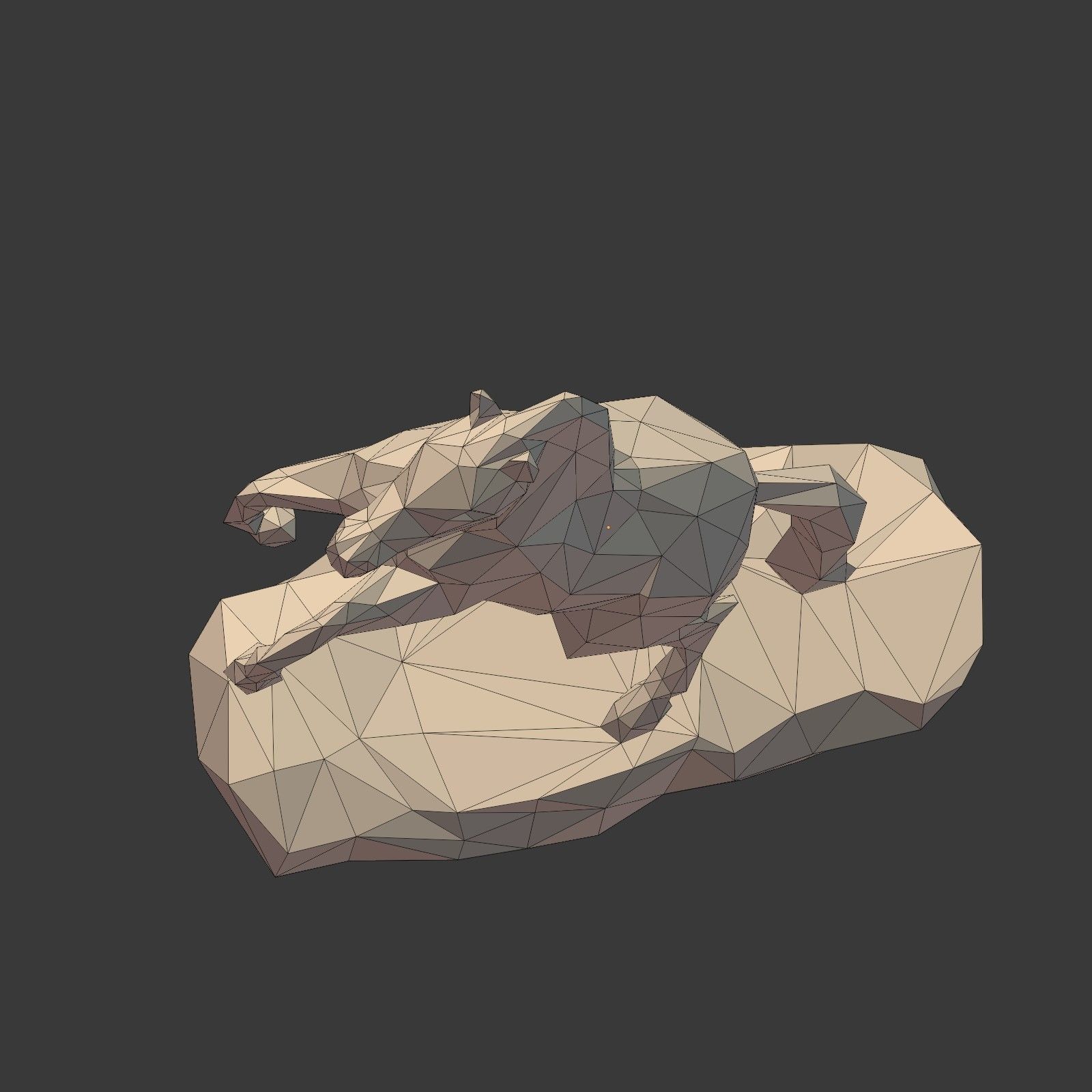 Low Poly Horse Statue Ready for 3D Printing 3D print model_22