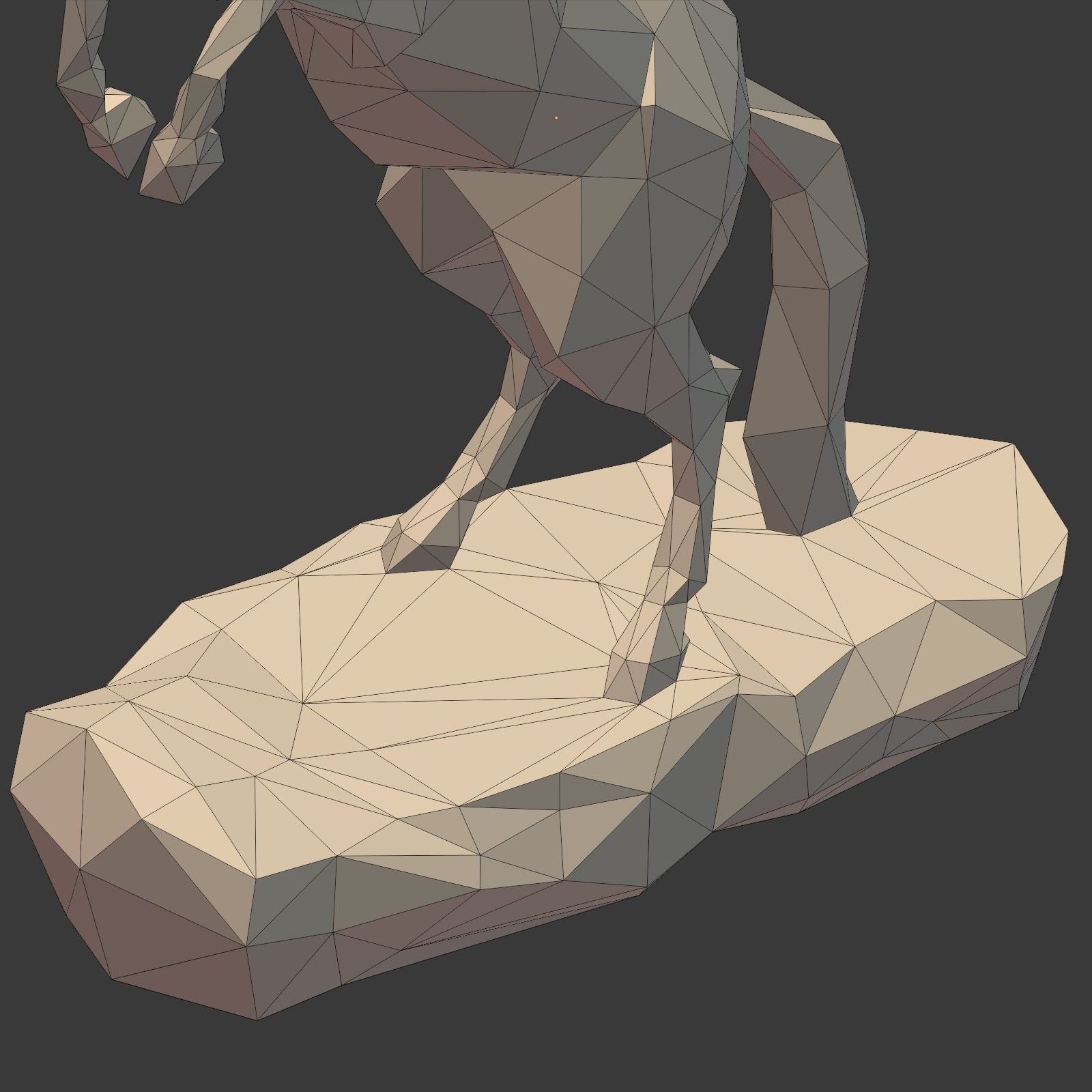 Low Poly Horse Statue Ready for 3D Printing 3D print model_18