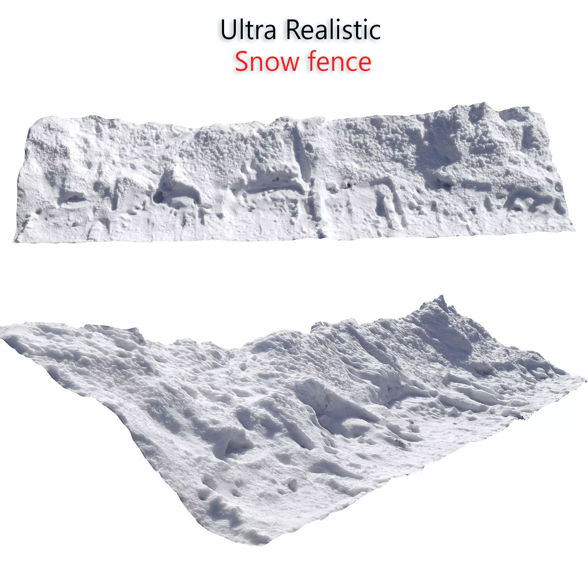 Snow fence 3D model_0