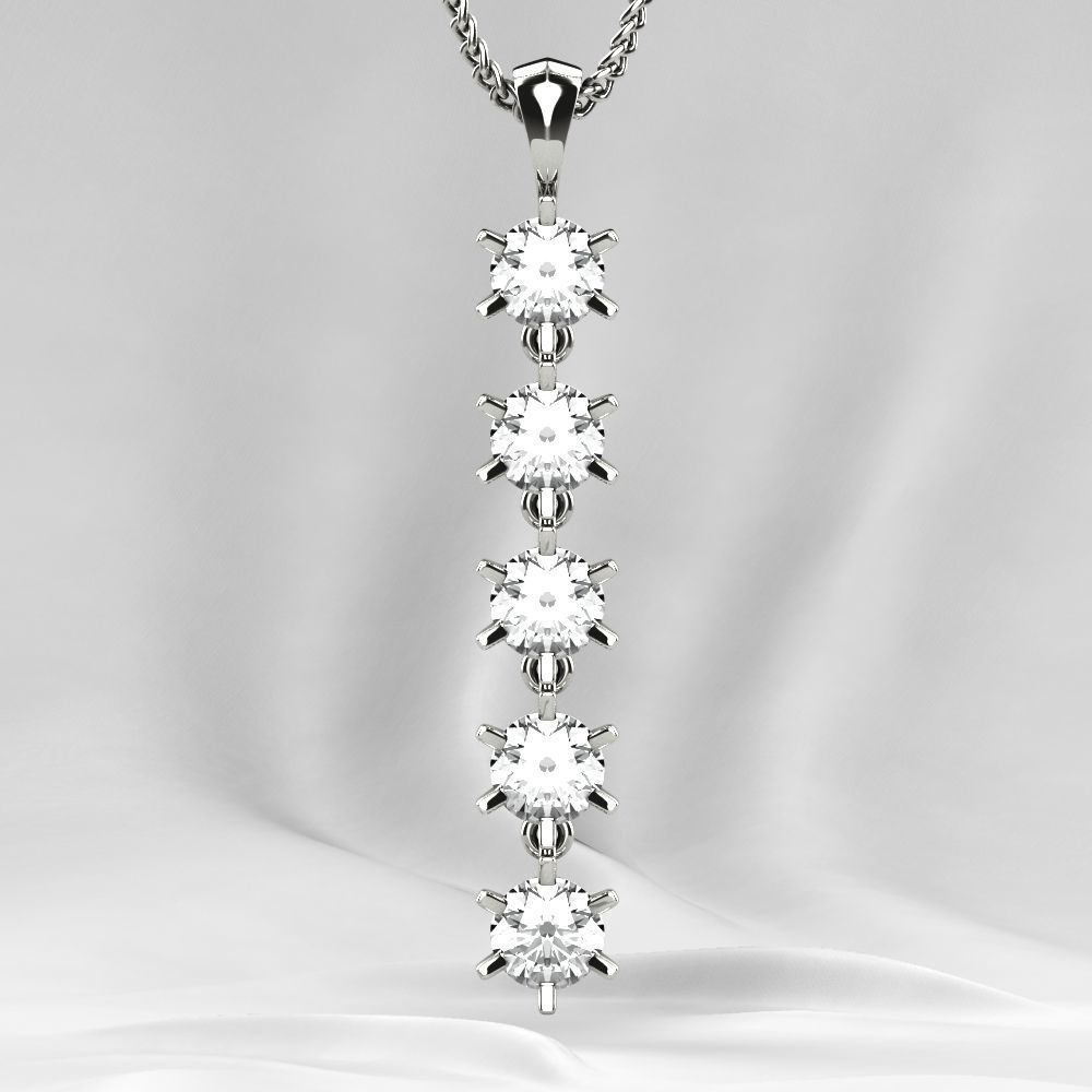 Big Gems Gold Pendant 3D print model_15