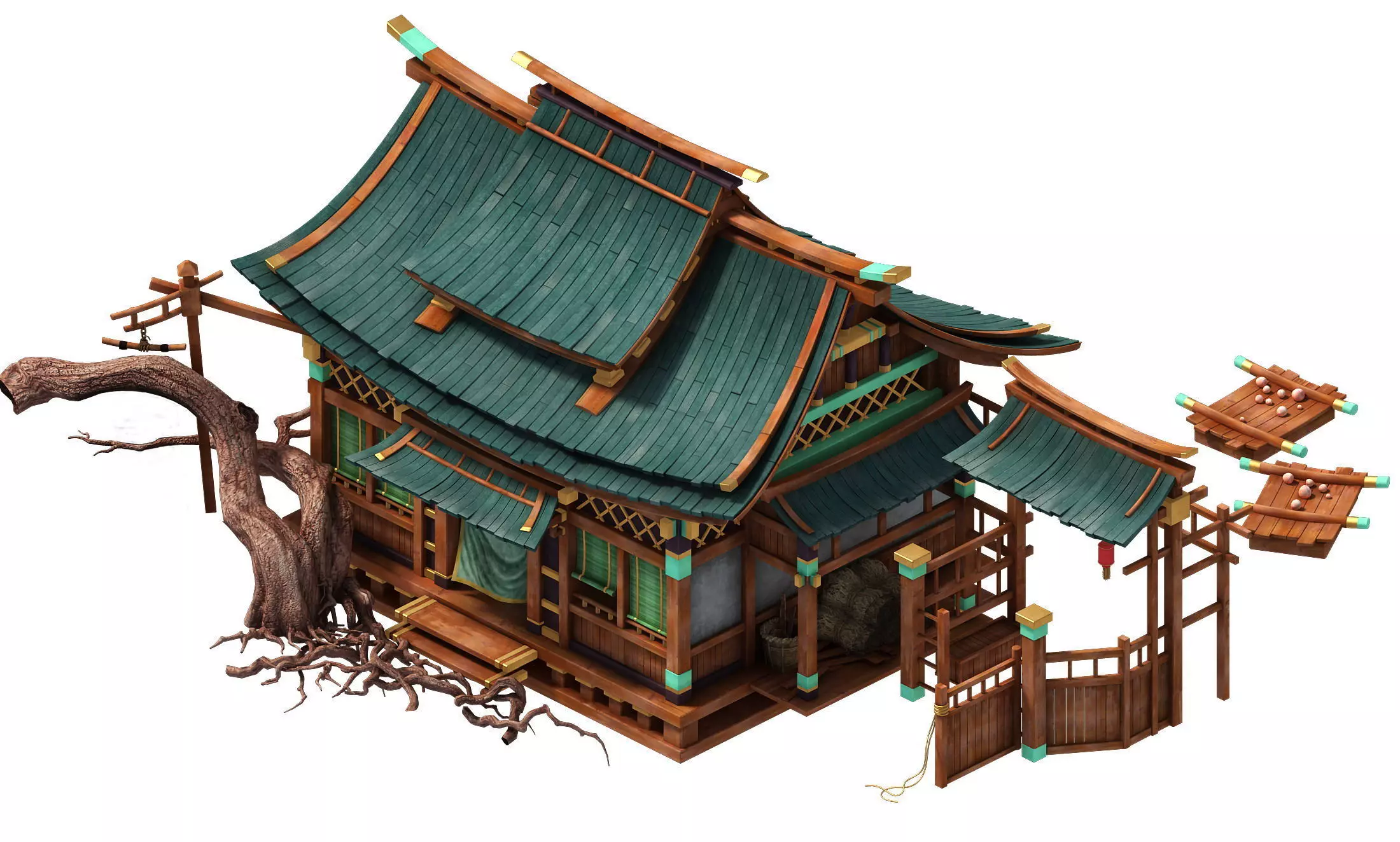Peach Blossom Village - Inn 3D model_0