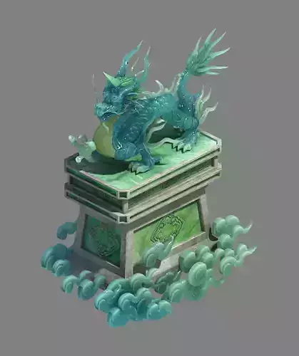 Wei Yan stone decoration - unicorn